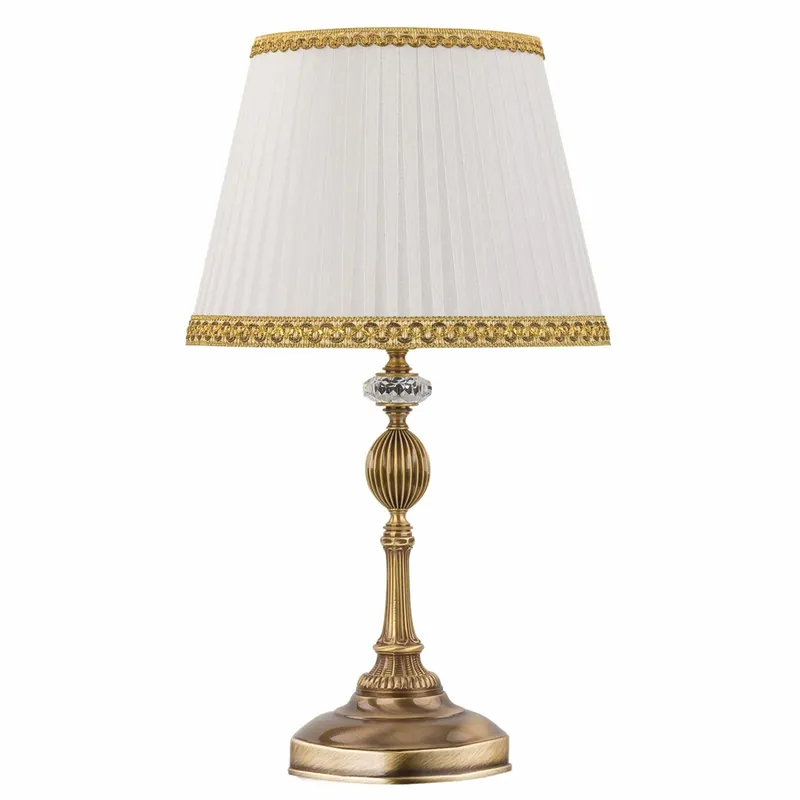 Casa Padrino lampe de table baroque de luxe laiton avec patine / blanc / or H. 51 cm Knallerangebot
