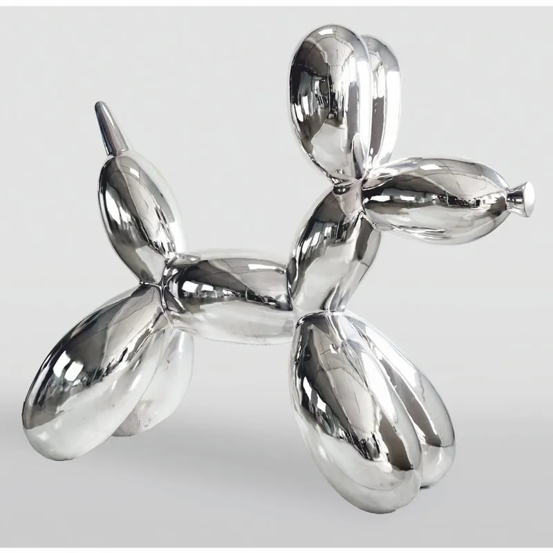 Angebot Casa Padrino sculpture décorative XXL chien ballon argent chrome 210 cm - Grande figurine de jardin