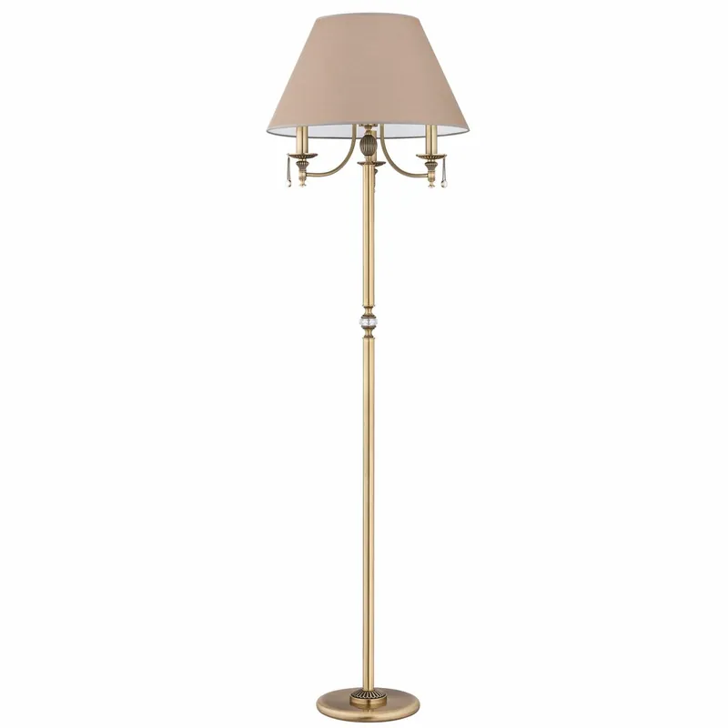 Preisreduziert Casa Padrino lampadaire baroque de luxe en cristal laiton avec patine / marron H. 172 cm