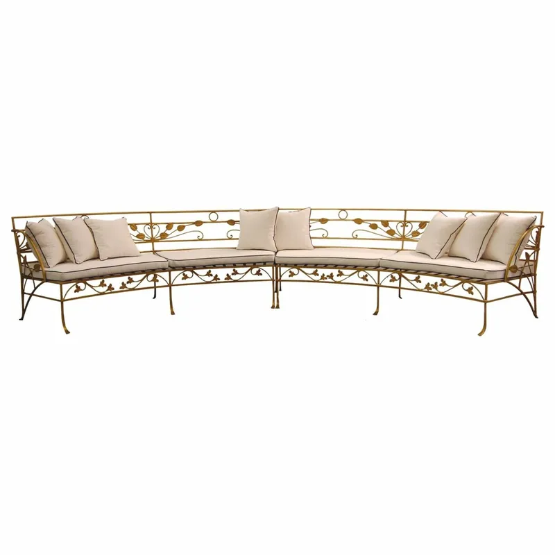 Sonderangebot Casa Padrino Canapé Art Nouveau de Luxe Or / Crème 435 cm - Canapé Hôtel et Jardin