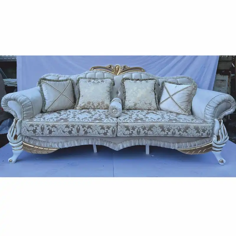 Kracherpreis Casa Padrino canapé baroque de luxe avec strass et coussins 228 cm - Meubles de style baroque