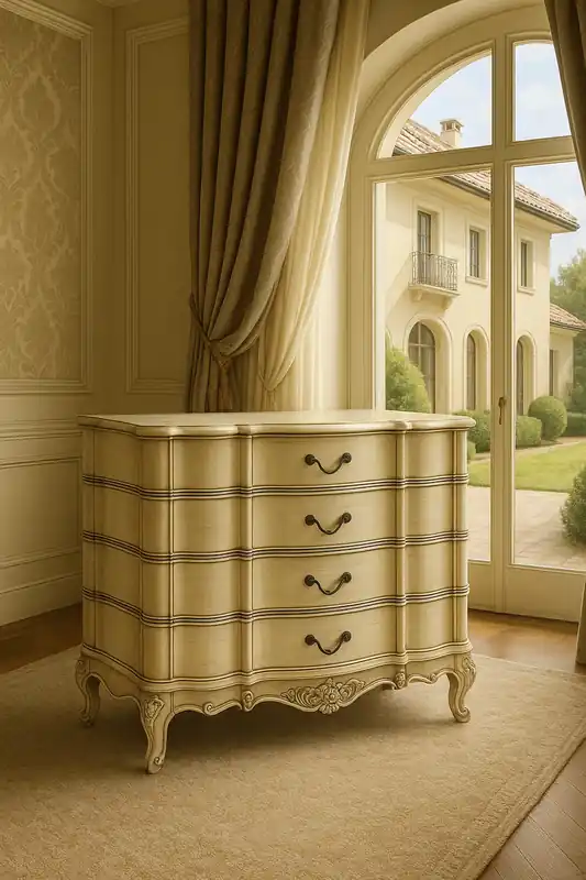 Billig Casa Padrino commode baroque de luxe avec 4 tiroirs crème 107 cm - Meubles baroques