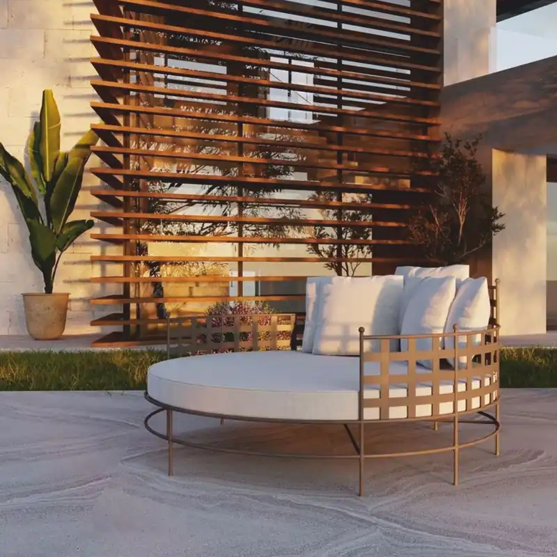 Casa Padrino îlot de couchée de luxe en fer forgé Ø 170 cm - Meubles d'hôtel et de jardin Letzte Chance