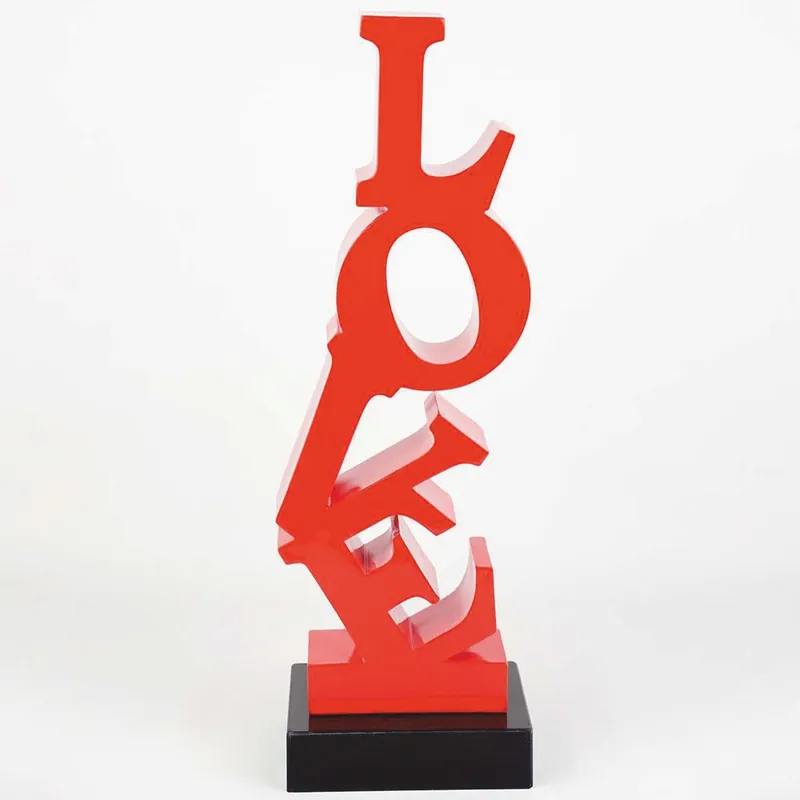 Casa Padrino sculpture décorative love rouge / noir H. 60 cm - Décoration de salon et de bureau Neue Kollektion