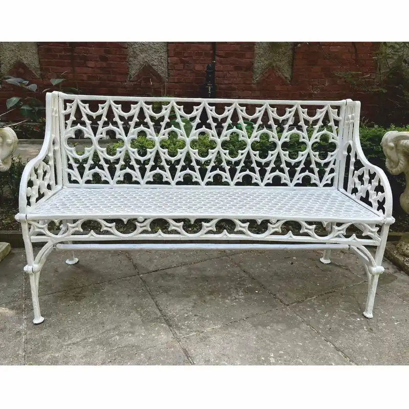 Beliebt Casa Padrino banc de jardin Art Nouveau blanc 137 cm - Meubles de jardin baroque et Art Nouveau