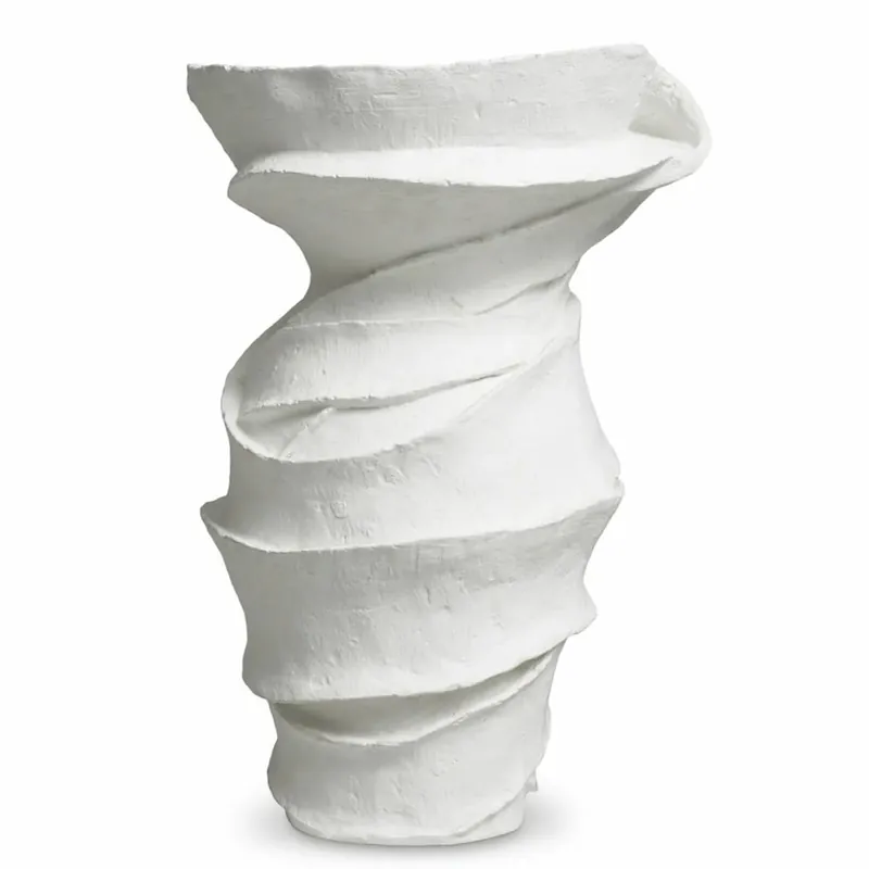 Casa Padrino pot de fleurs de luxe en fibre de verre blanc mat H. 59 cm - Qualité de luxe Jetzt Bestellen