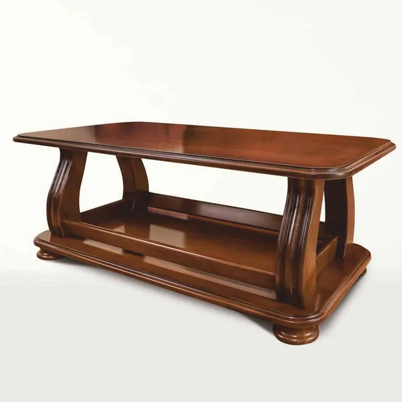 Casa Padrino table basse baroque de luxe en bois massif marron 120 cm - Meubles baroques Bestseller