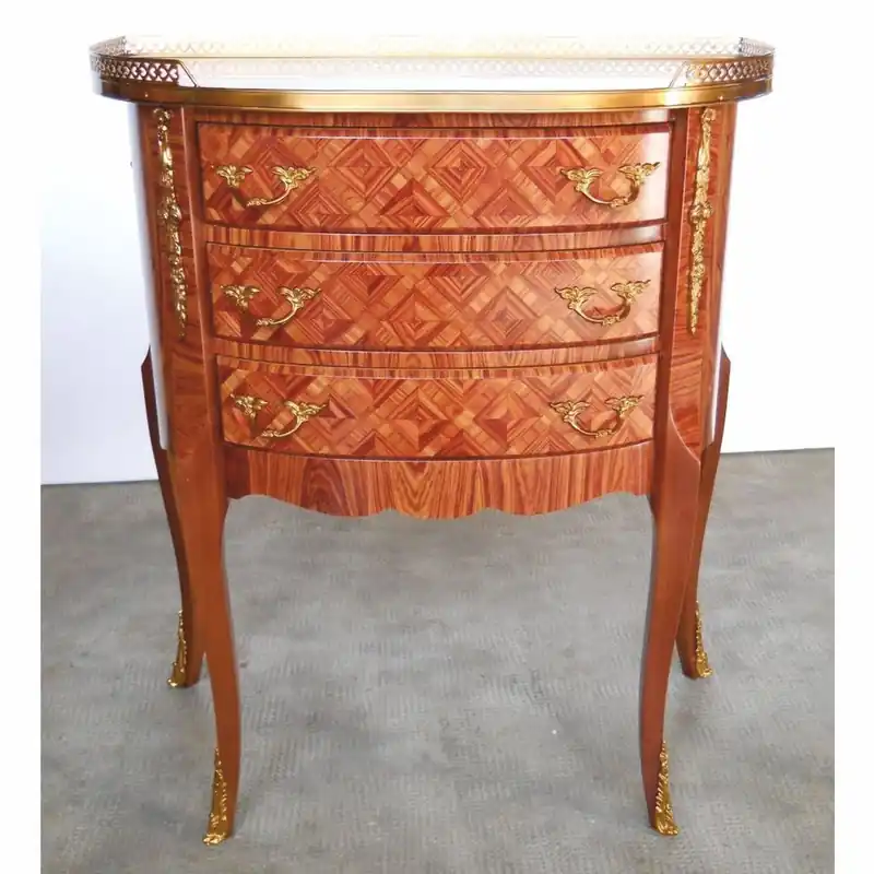 Casa Padrino table de chevet baroque de luxe avec 3 tiroirs marron / or - Meubles de chambre style baroque Preisreduziert