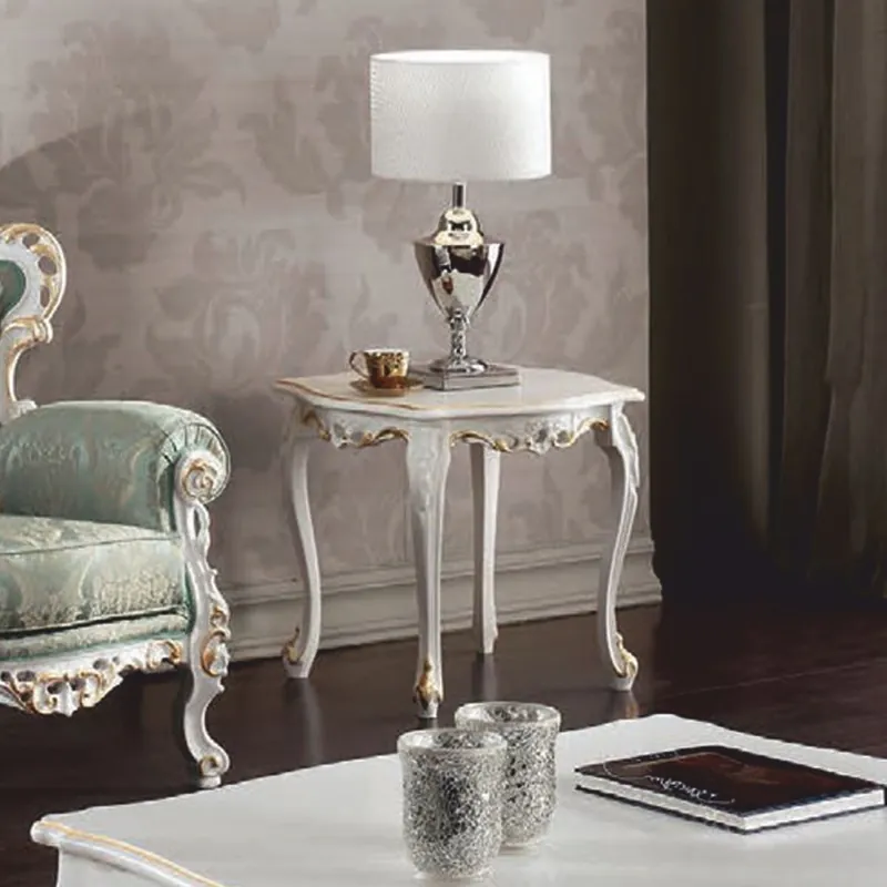 Casa Padrino table d'appoint baroque de luxe blanc / or H. 59 cm - Fabriqué en Italie Neuheit