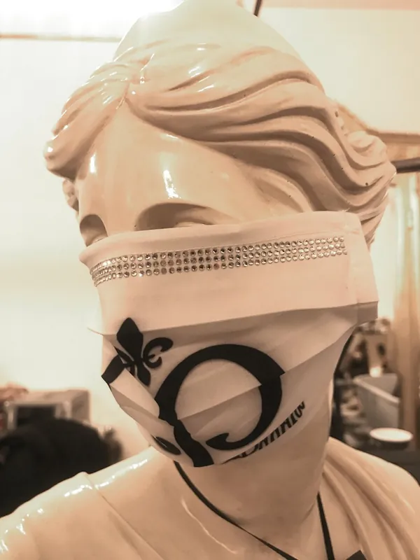 Schneller Versand Casa Padrino Bling Bling Mask Bianco / Nero - Maschera CP con strass