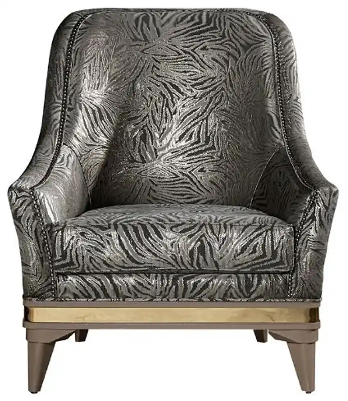 Garantierte Lieferung Casa Padrino poltrona da soggiorno Art Déco di lusso argento / nero / beige / oro 80 x 83 x A. 97 cm - Mobili per Soggiorno Art Déco