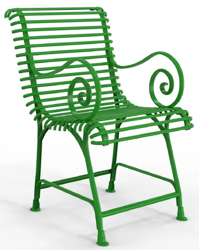 Casa Padrino sedia da giardino Art Nouveau con braccioli 57 x 72 x A. 95,4 cm - Vari Colori - Sedia da giardino e patio in ferro battuto - Mobili da Giardino e Patio Art Nouveau Sofort Bestellen