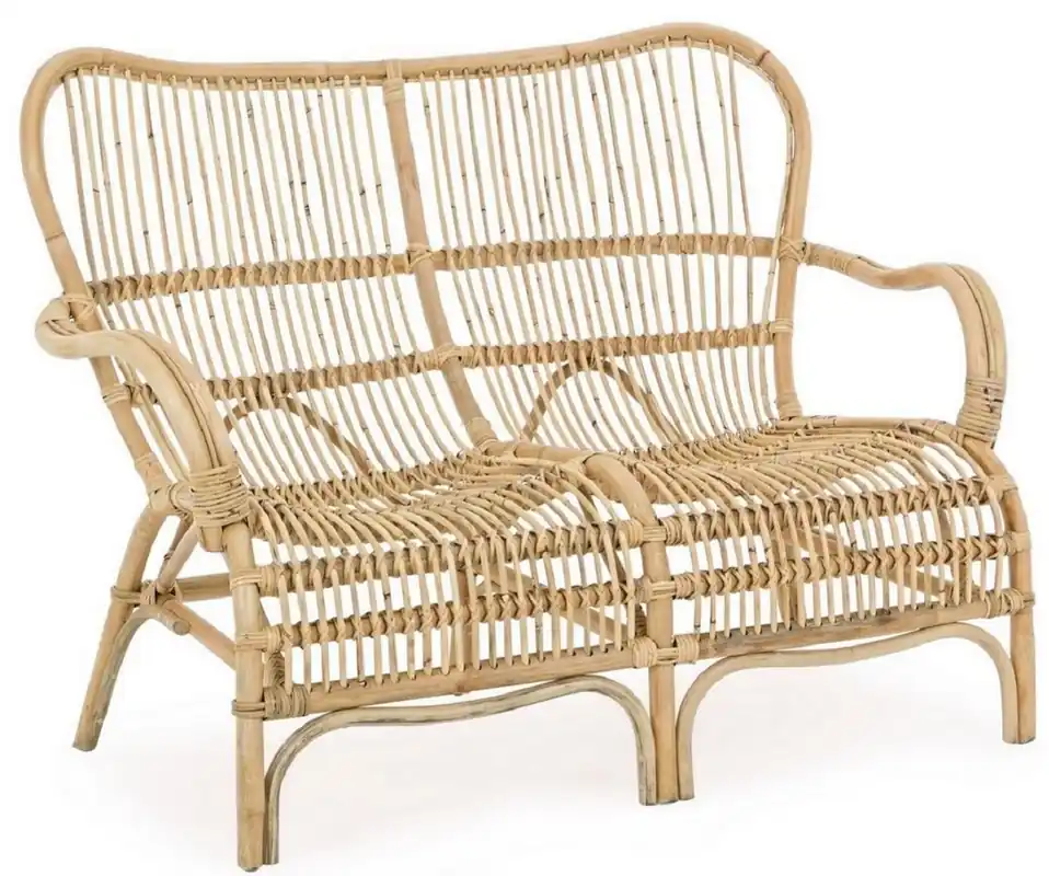 Bestpreis Casa Padrino divano da giardino di lusso naturale 119 x 83 x A. 87 cm - Divano da giardino e patio resistente alle intemperie - Mobili da Giardino e Patio - Collezione di Lusso