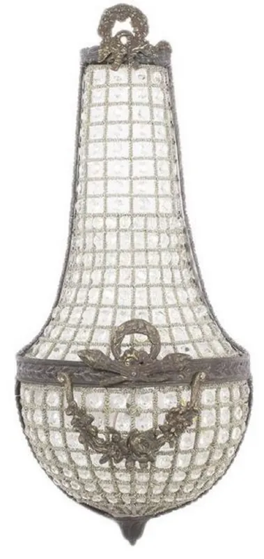 Casa Padrino lampada da parete in cristallo barocco ossidato 30 x A. 70 cm - Elegante lampada da parete in stile barocco - Luci Barocche - Nobile e Magnifica Sonderangebot