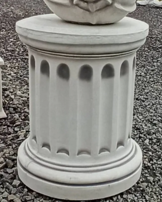 Super-Preis Casa Padrino piedistallo barocco grigio Ø 48 x A. 59 cm - Magnifica piedistallo da giardino in stile barocco - Piedistallo rotonda in pietra decorativa da giardino - Accessori decorativi giardini
