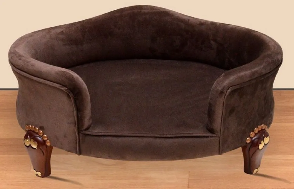 Casa Padrino letto per cani barocco marrone reale / marrone / oro - Mobili per cani barocchi - Mobili per animali barocchi - Mobili per animali in stile barocco Bestpreis