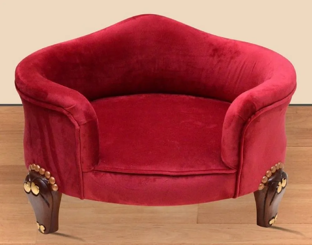 Aktuell Casa Padrino letto per cani barocco bordeaux rosso reale / marrone / oro - Mobili per cani barocchi - Mobili per animali barocchi - Magnifici mobili per animali in stile barocco
