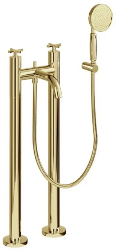 Casa Padrino rubinetto per vasca di lusso oro - Rubinetto per vasca indipendente in ottone con doccetta - Accessori per il bagno di lusso Bestseller