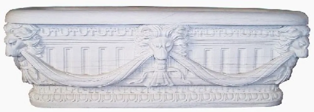 Jetzt Bestellen Casa Padrino vasca da bagno barocco di lusso testa di leone bianco 180 cm - Vasca da bagno indipendente in marmo - Accessori per il bagno barocco - Nobile e Magnifico