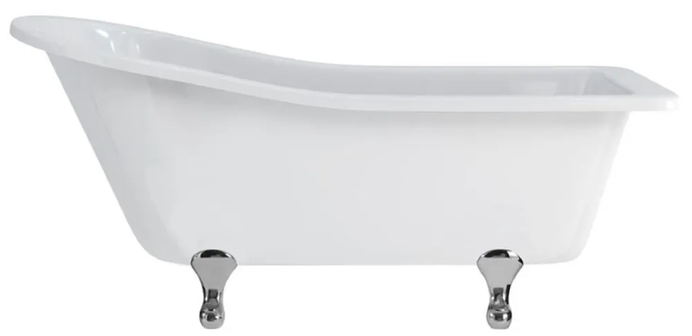 Casa Padrino vasca da bagno Art Nouveau di lusso bianco / argento 169 x 73 x A. 77 cm - Vasca da bagno indipendente retrò in acrilico - Mobili da bagno retrò nostalgici Saisonangebot