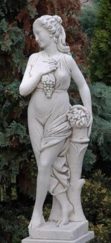 Casa Padrino Scultura Art Nouveau del Giardino Donna Grigio 44 x 30 x A. 140 cm - Elegante Decorazione da Giardino Figura in Pietra - Accessori Decorativi da Giardino Barocco e Art Nouveau Billig