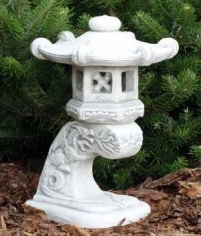 Casa Padrino lampada da giardino in stile giapponese bianco 24 x 24 x A. 32 cm - Piccola luce da giardino e patio - Lanterna da giardino - Illuminazione da giardino Letzte Chance