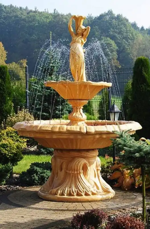 Casa Padrino fontana Art Nouveau donna con vaso beige Ø 155 x A. 215 cm - Magnifica Fontana da Giardino - Fontana Decorativa da Giardino - Accessori Decorativi da Giardino Barocco e Art Nouveau Jetzt Kaufen