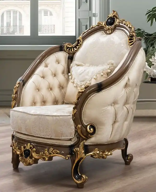 Casa Padrino poltrona barocco di lusso oro / marrone / nero / oro - Magnifica poltrona da soggiorno con motivo elegante - Mobili barocchi per soggiorno e hotel - Nobili e Magnifici Top-Angebot