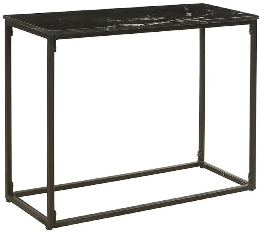 Kracherpreis Casa Padrino consolle di lusso nero 100 x 35 x A. 75 cm - Consolle in metallo con piano in marmo - Mobili da soggiorno - Mobili di lusso
