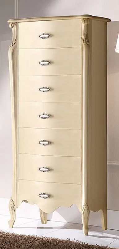 Bestseller Casa Padrino cassettone barocco di lusso bordeaux crema / argento - Cassettone con 7 cassetti in legno massello stile barocco fatto a mano - Mobili barocchi - Fatto in Italia - Qualità di Lusso