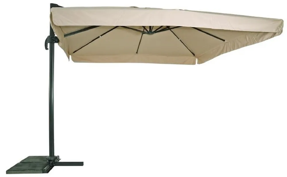 Casa Padrino ombrellone di lusso con supporto antracite / naturale 300 x 300 cm - Ombrellone da giardino - Ombrellone da terrazza - Ombrellone da balcone - Accessori per balconi giardino terrazza Sofort Bestellen