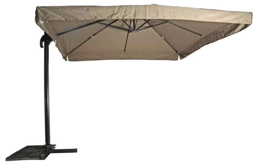Solange Der Vorrat Reicht Casa Padrino ombrellone di lusso con supporto antracite / grigio marrone 300 x 300 cm - Ombrellone da giardino - Ombrellone da terrazza - Ombrellone da balcone - Accessori per balconi giardino terrazza