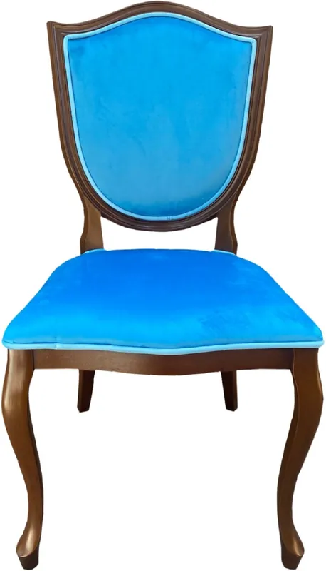 Casa Padrino sedia da pranzo Art Deco di lusso blu / marrone - Sedia in legno massello Art Deco - Mobili per sala da pranzo Art Deco - Arredamento Art Déco - Mobili di lusso in stile Art Déco Jetzt Kaufen