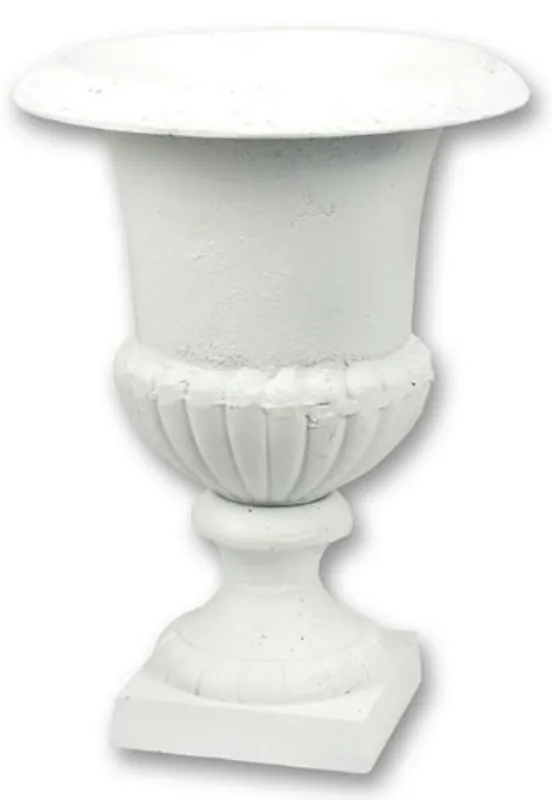 Casa Padrino vaso di fiori decorativo da giardino barocco bianco A. 43 cm - Magnifico vaso per piante in stile barocco - Accessori per la decorazione di giardini e terrazze barocchi Begrenztes Angebot