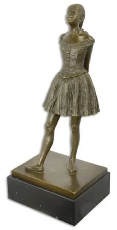 Casa Padrino scultura decorativa in bronzo di lusso ragazza ballerina 31,3 x 27 x A. 73,8 cm - Grande scultura in bronzo con base in marmo - Figura decorativa - Accessori decorativi di lusso Jetzt Kaufen