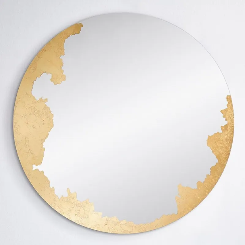 Casa Padrino specchio da parete di lusso oro Ø 100 cm - Specchio rotondo da soggiorno - Specchio per camera da letto - Specchio per guardaroba - Mobili di lusso - Interni di lusso Neuheit