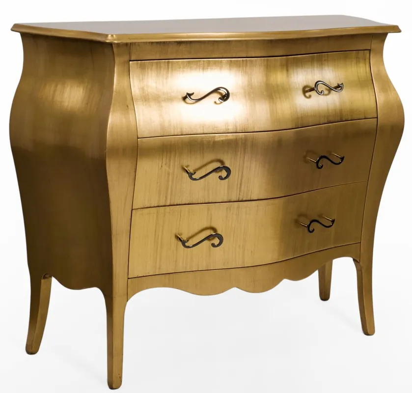 Casa Padrino cassettone barocco di lusso oro - Cassettone in legno massello fatta a mano con 3 cassetti - Mobili di lusso in stile barocco - Mobili barocchi - Arredi barocchi Neuheit