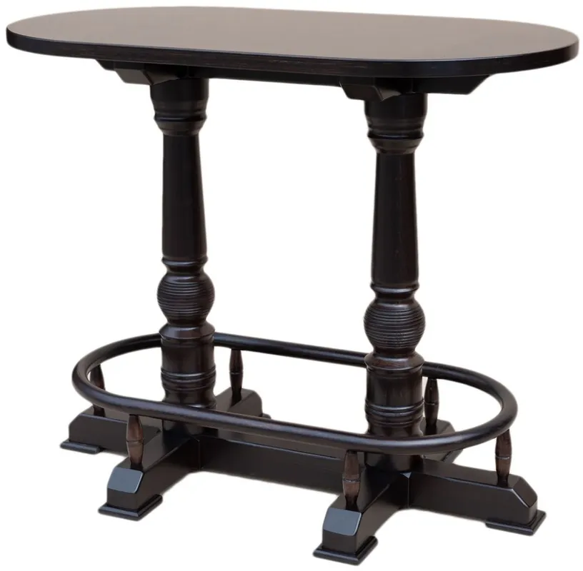 Casa Padrino tavolo da bar di lusso con poggiapiedi marrone scuro 135 x 75 x A. 110 cm - Tavolo ovale in legno massello - Mobili in legno massello - Mobili da bar - Mobili per gastronomia Preis Gesenkt