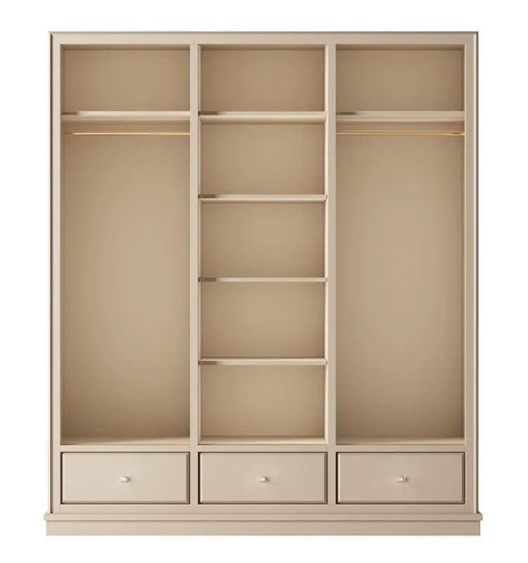 Casa Padrino Armadio di Lusso Beige 200 x 60 x A. 200 cm - Armadio Camera da Letto Aperta - Mobili Camera da Letto - Mobili Hotel - Arredi di Lusso - Arredi Camera da Letto - Mobili di Lusso Abverkauf