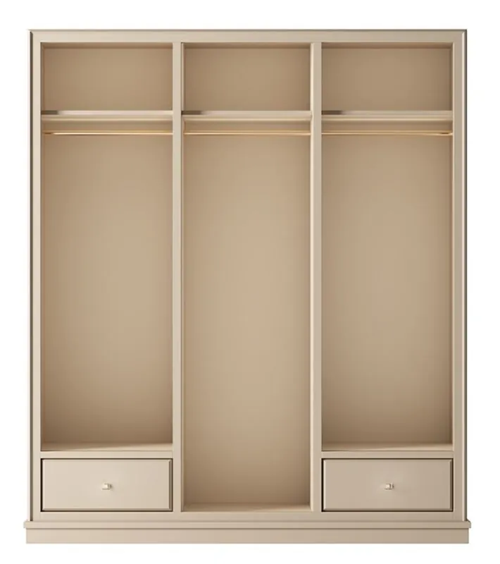 Direktkauf Casa Padrino Armadio di Lusso Beige 200 x 60 x A. 200 cm - Armadio Camera da Letto Aperta - Mobili Camera da Letto - Mobili Hotel - Arredi Camera da Letto - Mobili di Lusso - Arredi di Lusso