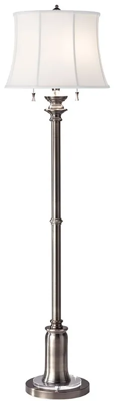 Preis Gesenkt Casa Padrino lampada da terra barocco argento antico / bianco Ø 43 x A. 157,5 cm - Elegante lampada da terra in stile barocco - Luci barocche - Lampade da terra in stile barocco - Mobili barocchi
