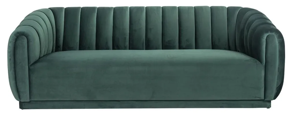 Bestpreis Casa Padrino divano in velluto di lusso verde 230 x 95 x A. 84 cm - Divano soggiorno - Mobili da soggiorno - Mobili di lusso - Arredi da soggiorno - Arredi di lusso - Qualità di lusso