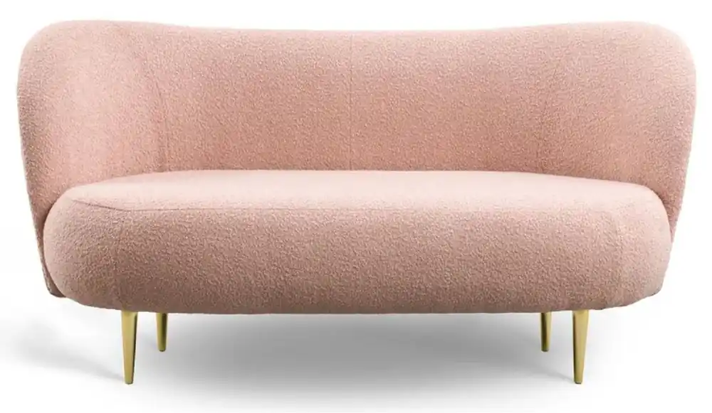Casa Padrino divano a 3 posti di lusso rosa / oro 180 x 72 x A. 80 cm - Divano da soggiorno con schienale curvo - Mobili da soggiorno - Mobili di lusso - Arredi da soggiorno - Arredi di lusso Zertifiziert