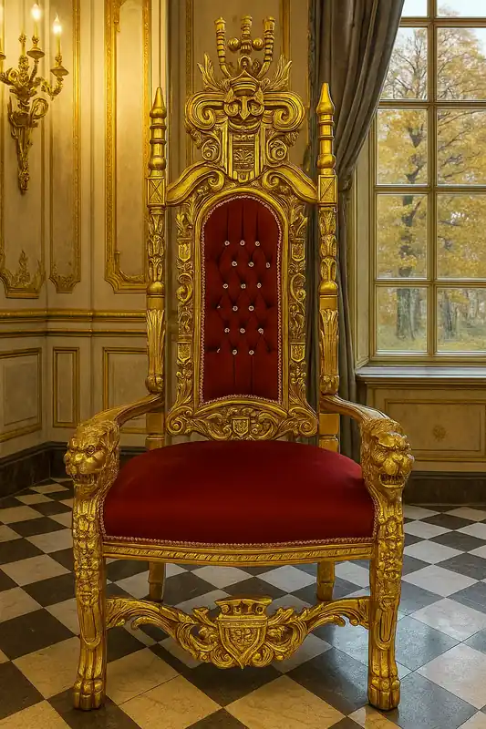 Garantierte Lieferung Casa Padrino poltrona trono barocco con tessuto in velluto fine e strass bordeaux rosso / oro - Poltrona reale fatta a mano - Poltrona da sposa - Poltrona gigante - Magnifici mobili barocchi