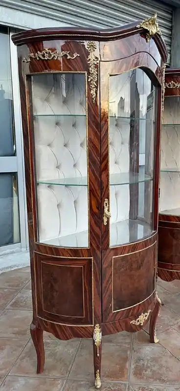 Casa Padrino vetrina barocco marrone / oro - Vetrina in stile antico in legno massello fatta a mano con anta in vetro - Mobili in stile barocco - Mobili per soggiorno in stile barocco Zertifiziert