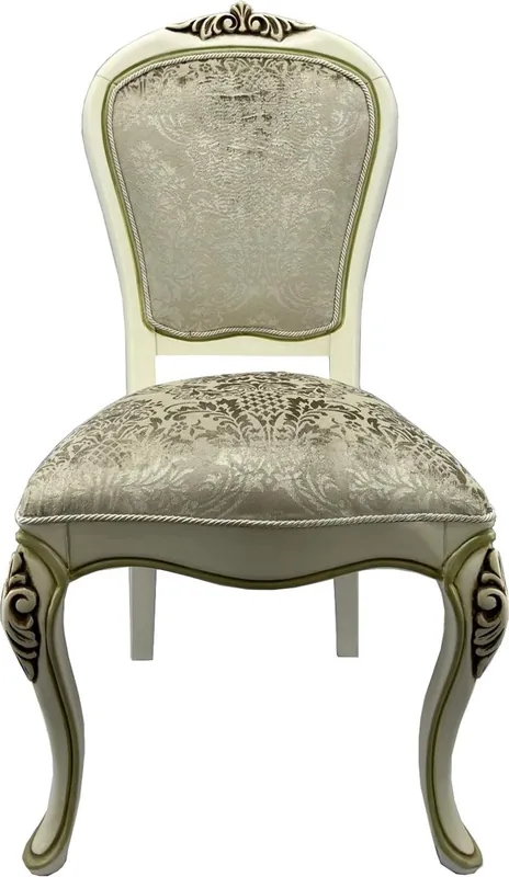 Casa Padrino sedia da pranzo barocco di lusso con motivo elegante verde / crema - Mobili per sala da pranzo in stile barocco - Mobili di lusso in stile barocco - Mobili barocchi Rabatt