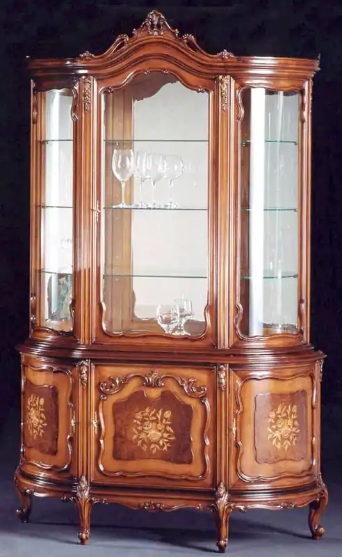 Casa Padrino vetrina barocco di lusso marrone - Vetrina fatto a mano stile barocco italiano con 4 ante - Mobili stile barocco - Mobili barocchi italiani - Qualità di Lusso - Fatto in Italia Bestpreis