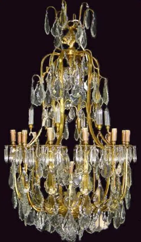 Neue Ware Casa Padrino lampadario barocco di lusso in cristallo oro - Magnifico lampadario da soggiorno in stile barocco - Mobili in stile barocco - Cristallo luci barocche - Nobile e Magnifico