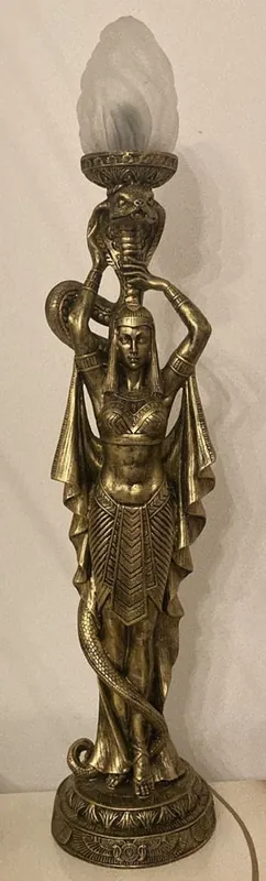 Top-Angebot Casa Padrino lampada da tavolo barocco donna con serpente cobra oro antico A. 74 cm - Magnifica lampada da scrivania in stile egiziano - Luci barocche - Interni barocchi - Mobili barocchi