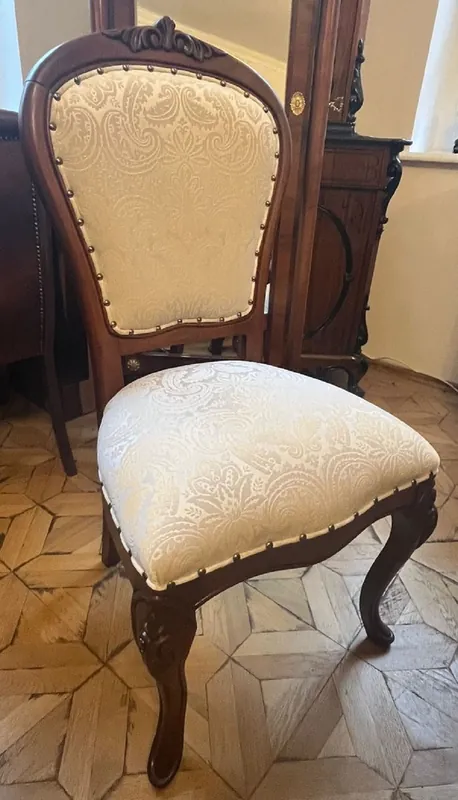 Beliebt Casa Padrino sedia da pranzo barocco di lusso crema / marrone - Sedia fatta a mano in legno massello con motivo elegante - Sedia da cucina barocco - Mobili stile barocco - Nobile e Magnifico